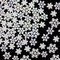 48pcs White Glitter Snowflake for Christmas Embellishment DIY Craft Project Winter Wonderland Supply